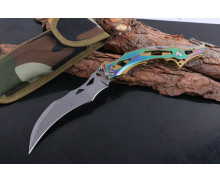 Bear Head Titanium Wholesale High Quality Fixed Knife Claw Karambit Tool UD405053